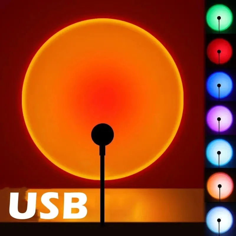 USB Sunset Projection Lamp Rai - Photography Lighting Wall review and price