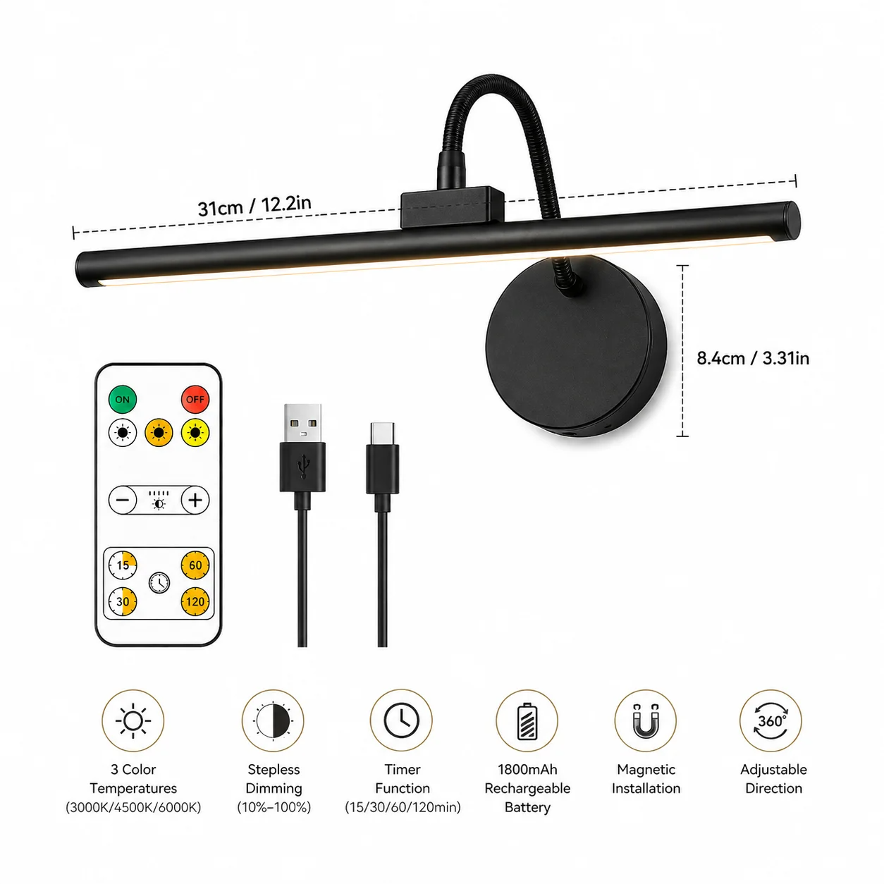 LED Wireless Picture Light wit - Photography Lighting Wall review and price