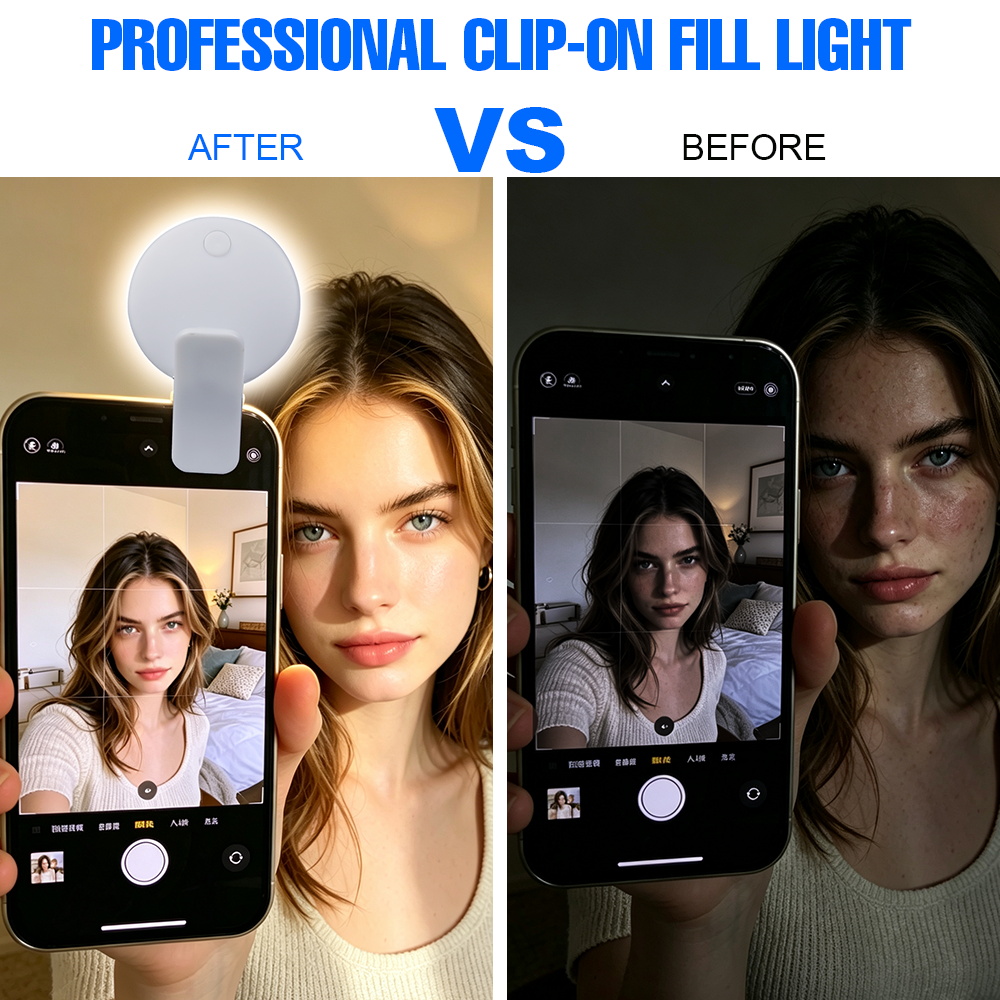 Portable Clip‑on Selfie Fill L - Photography Lighting Portable review and price