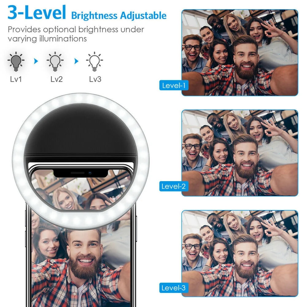 USB Rechargeable LED Selfie Ri - Photography Lighting Tool review and price
