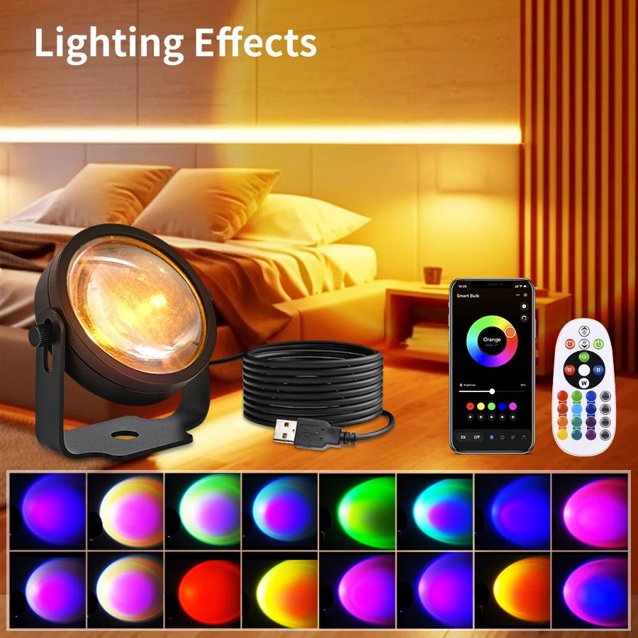 Tuya Smart Sunset Projector La - Photography Lighting Mood review and price