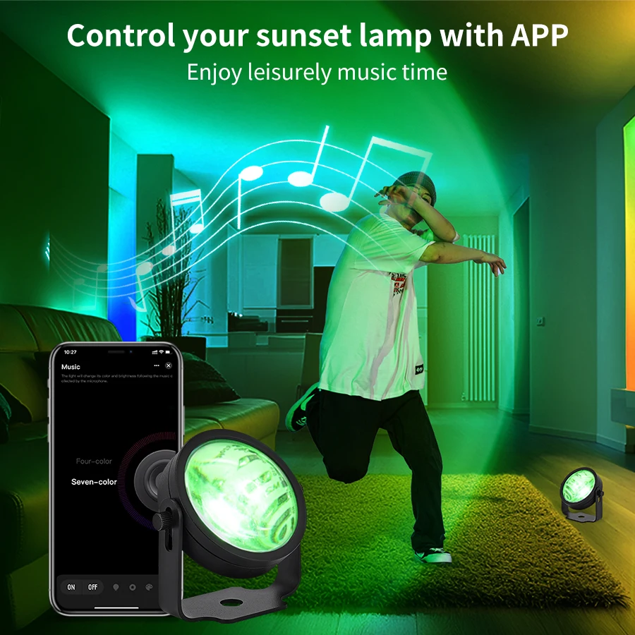 Tuya Smart Sunset Projector La - Photography Lighting Mood review and price