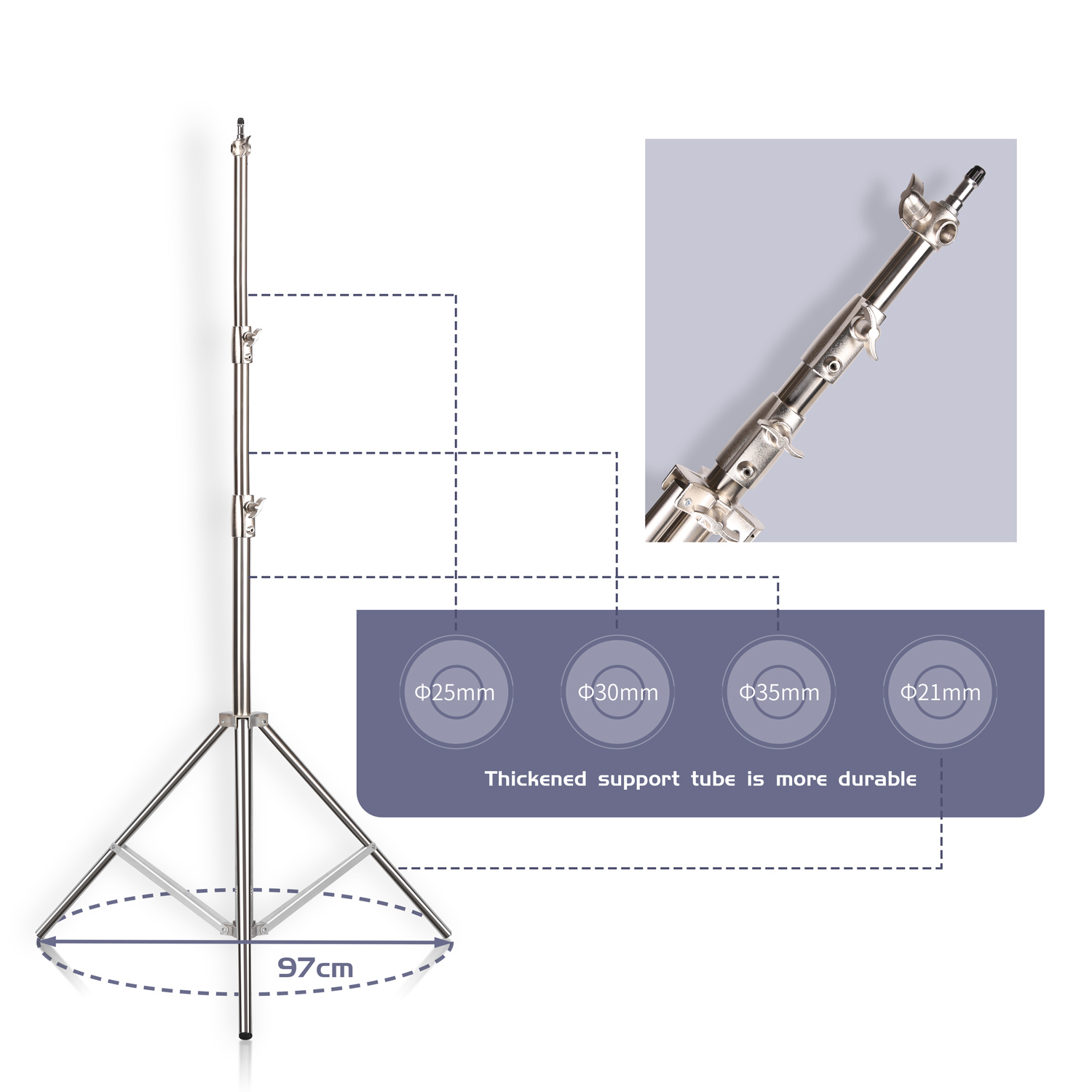 SH 2.8M Stainless Steel Light  - Photography Lighting Tool review and price
