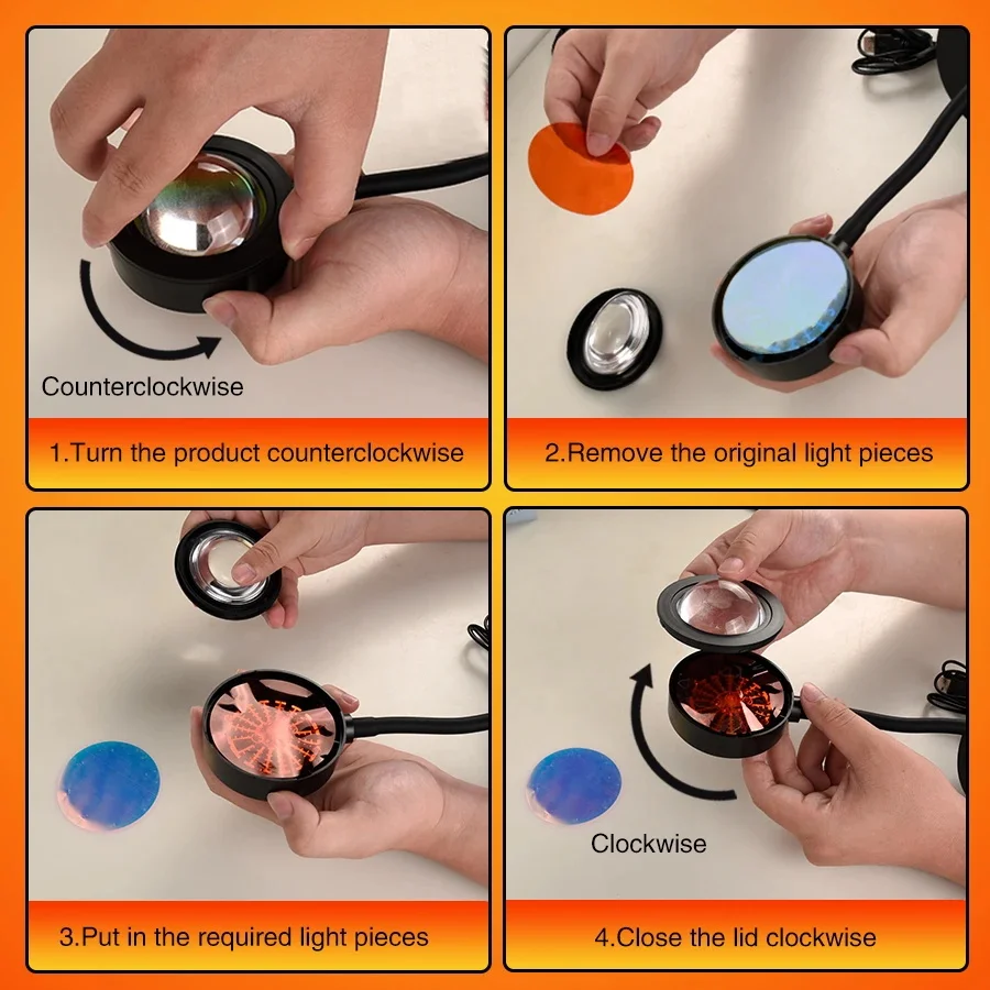 Sunset Lamp Night Light Multi  - Photography Lighting Mood review and price