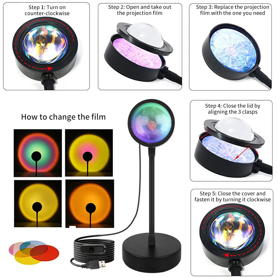 Tuya Smart Sunset Lamp USB Pro - Photography Lighting Mood review and price