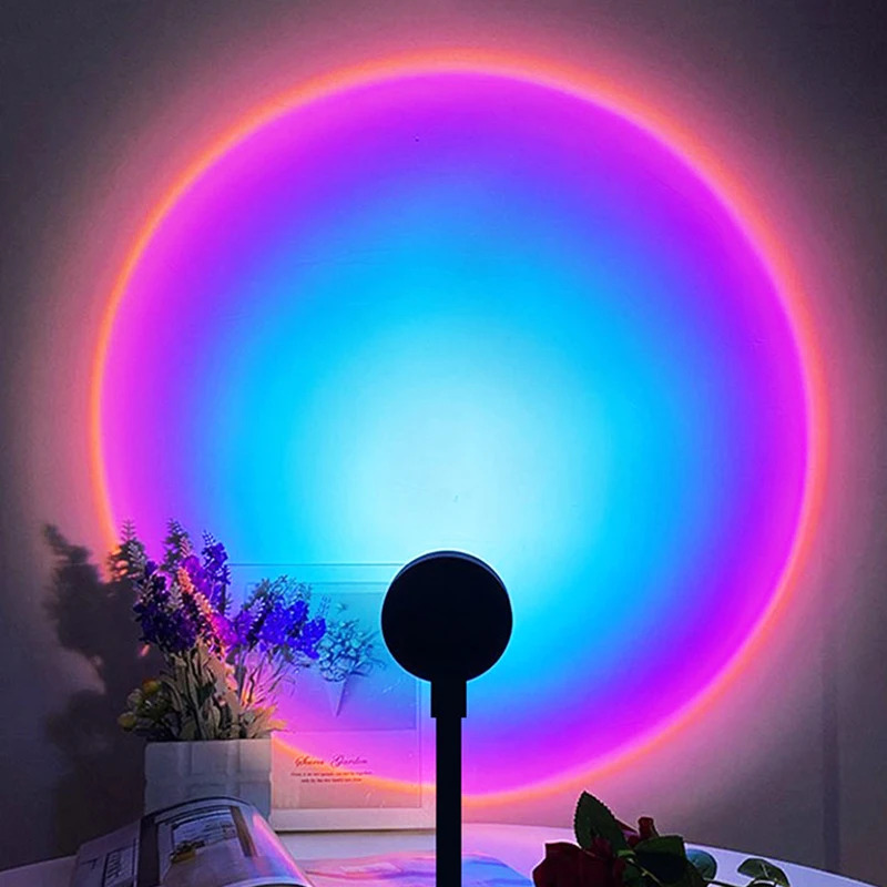 1-4pcs Sunset Lamp LED Rainbow - Photography Lighting Wall review and price