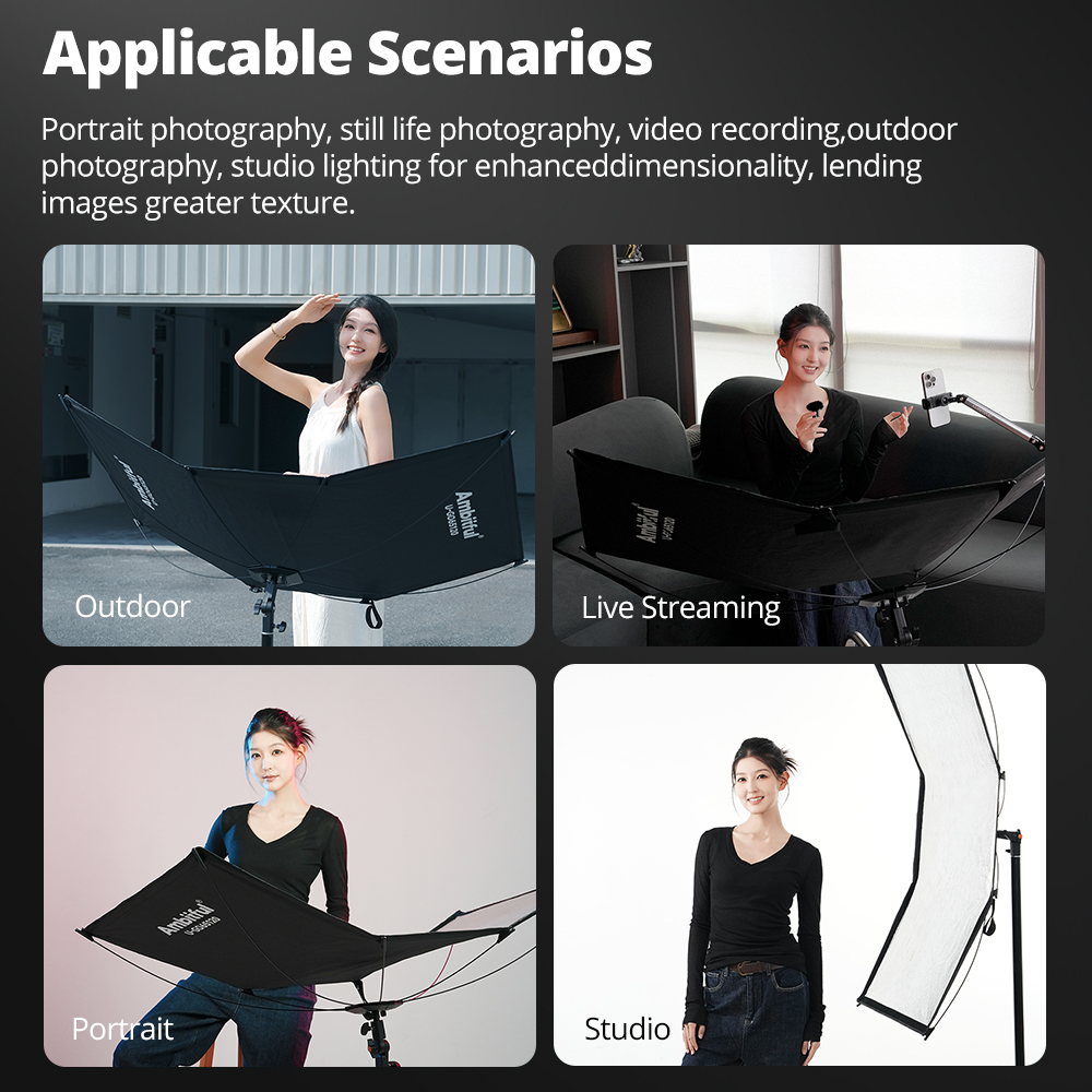 AMBITFUL 3in1 U-Type Light Dif - Photography Lighting Types review and price