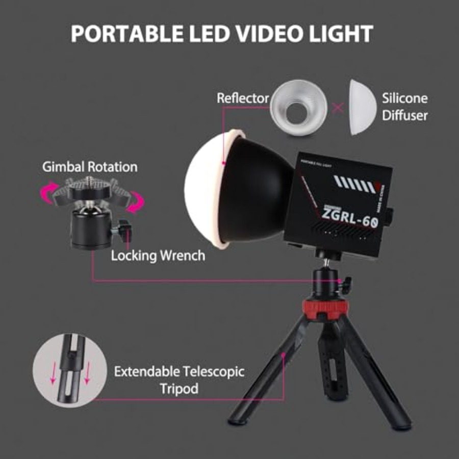 60W COB LED Video Light Handhe - Photography Lighting Portable review and price