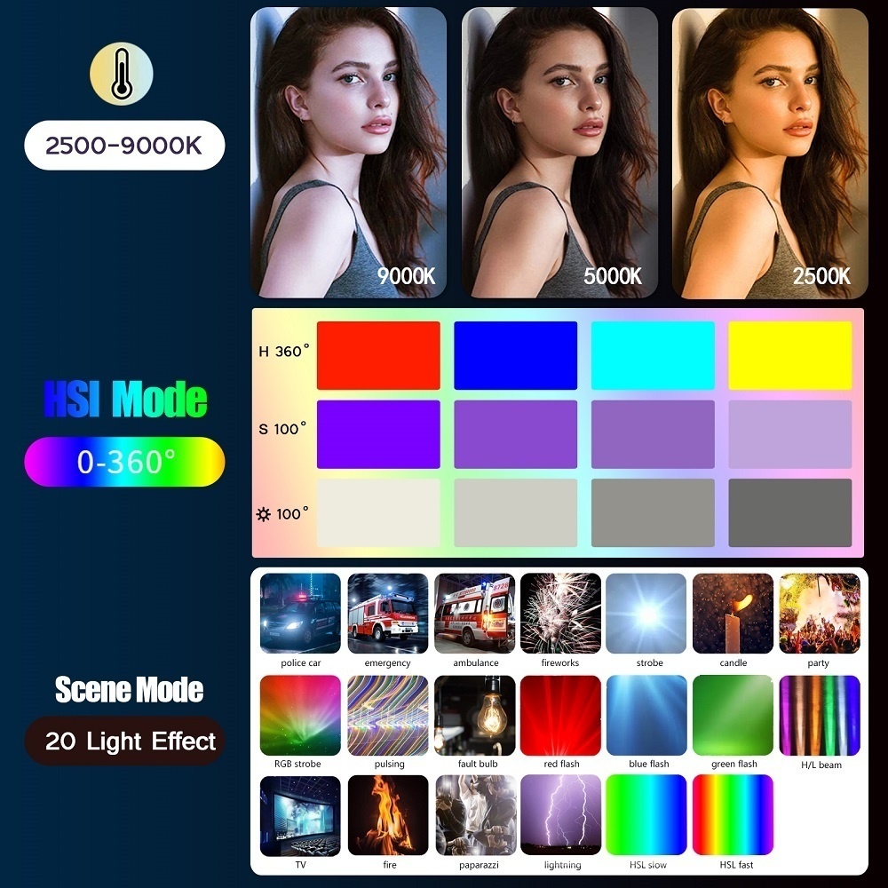 50CM RGB Stick Light Wand Ligh - Photography Lighting Types review and price