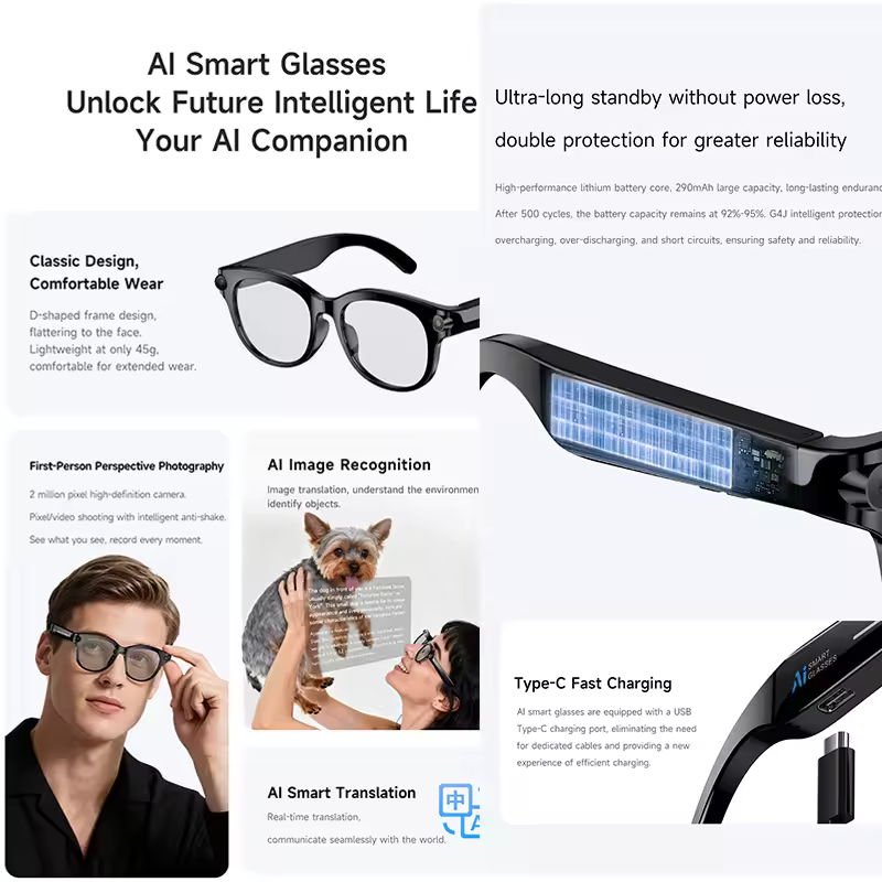 M89-S AI Smart Glasses Equippe - Photography Lighting Effects review and price