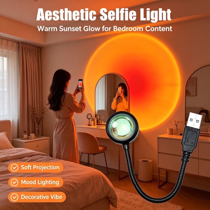 USB Sunset Lamp, Aesthetic Pro - Photography Lighting Mood review and price