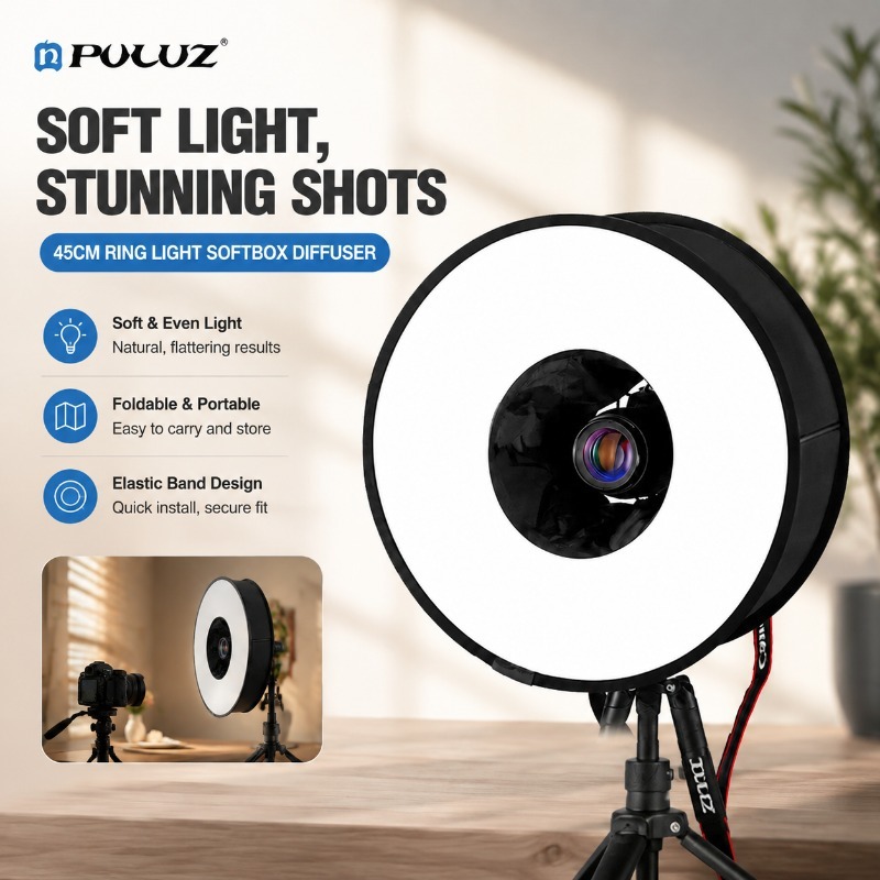 Foldable 45cm Ring‑flash Soft‑ - Photography Lighting Types review and price