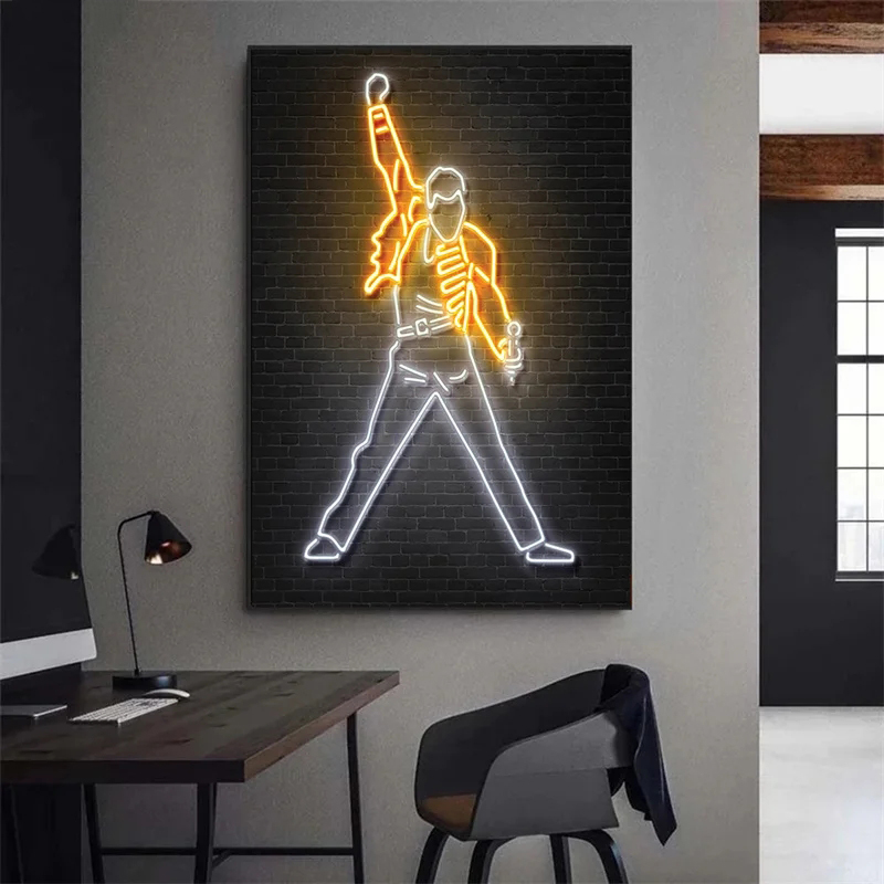 Abstract Neon Rapper Star Post - Photography Lighting Wall review and price