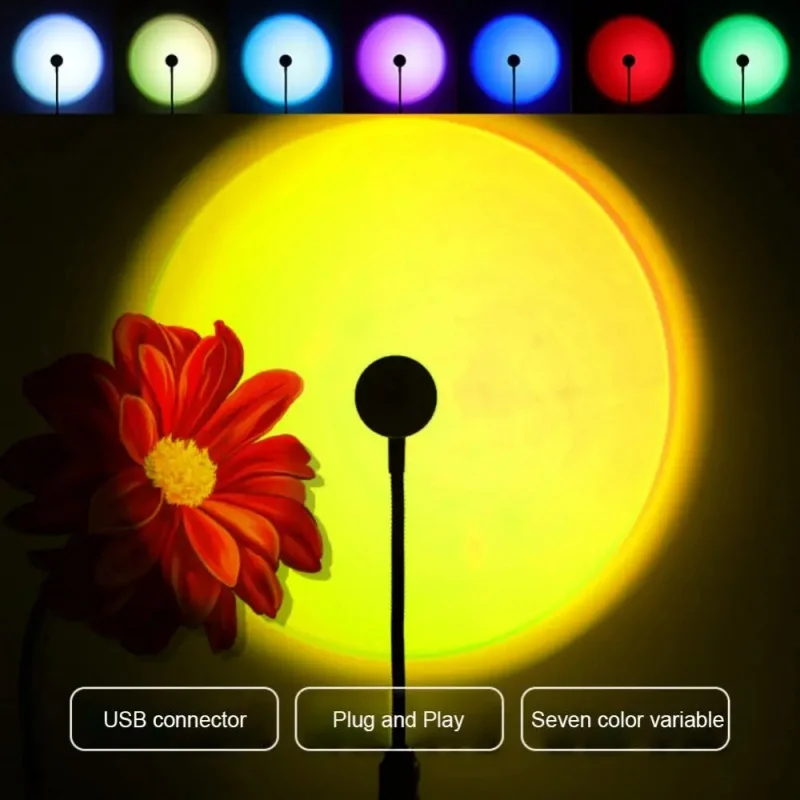 Mini USB ED Sunset Lamp Nightl - Photography Lighting Mood review and price