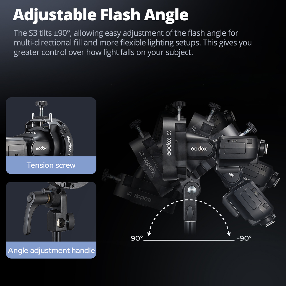 GODOX S3 Flash Bracket Speedli - Godox Speedlite Flash review and price