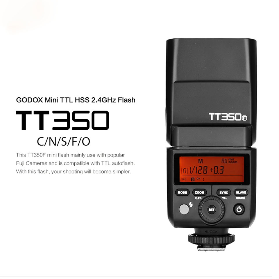 Godox TT350 C/N/S/F/O Mini TTL - Godox Speedlite Flash review and price