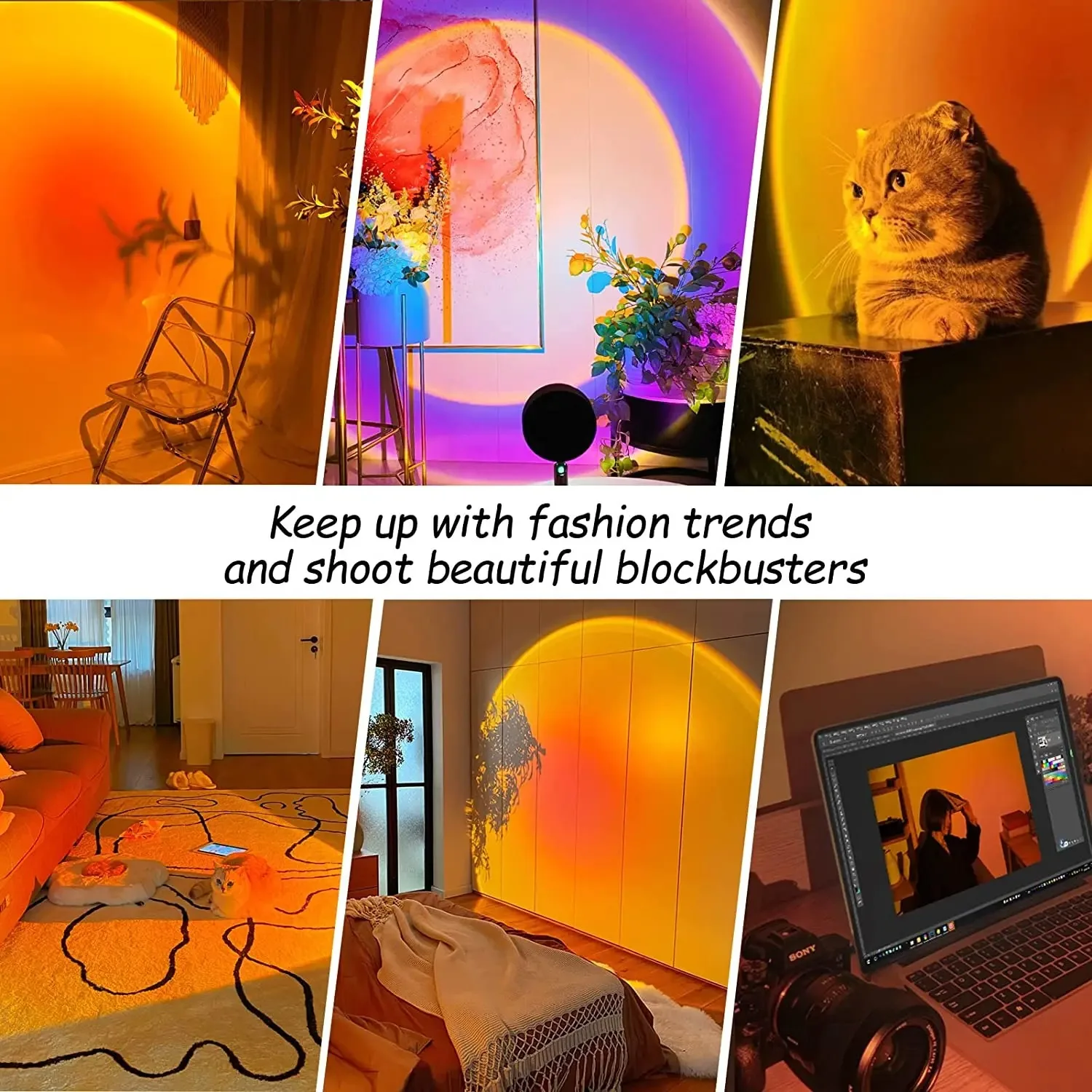 16 Color Sunset Lamp,RGB Mood  - Photography Lighting Mood review and price