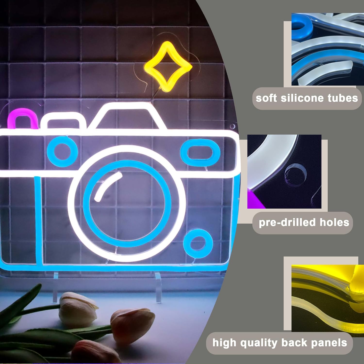 Neon Signs for Wall Decor, Pho - Photography Lighting Wall review and price