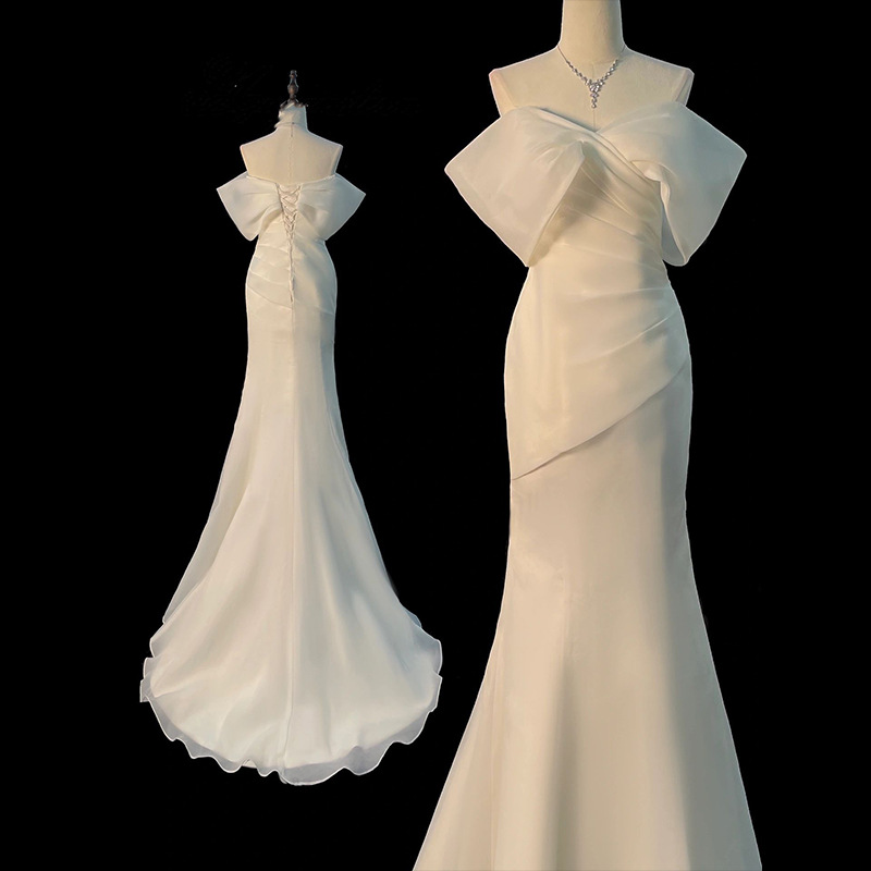 One Shoulder Satin Light Weddi - Photography Natural Lighting Basics review and price