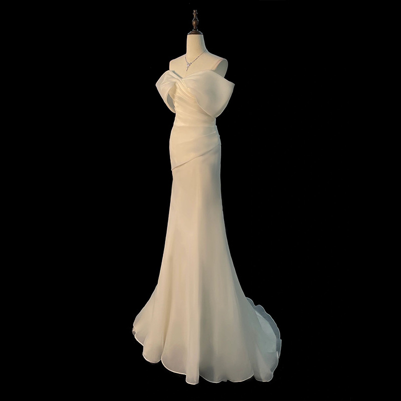 One Shoulder Satin Light Weddi - Photography Natural Lighting Basics review and price